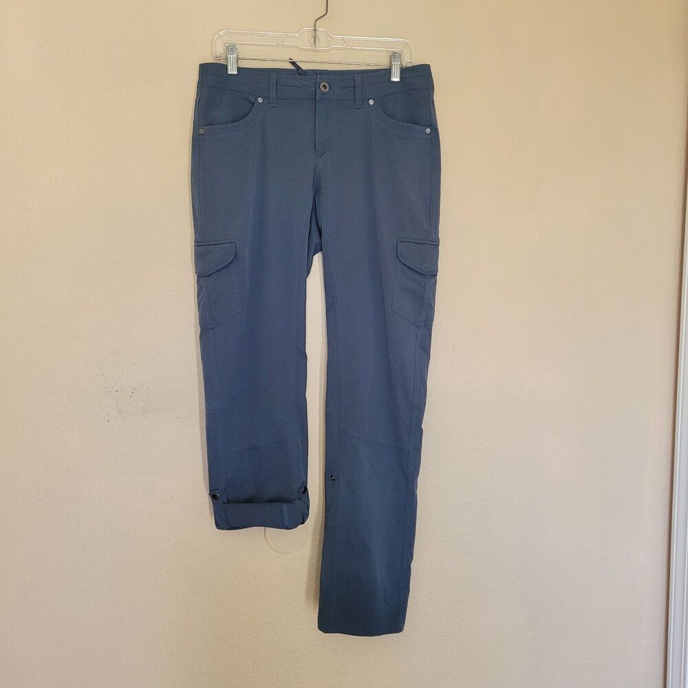 KUHL Freeflex Roll-Up Pants Womens 10 Reg Blue Convertible Gorpcore Cargo Hiking
